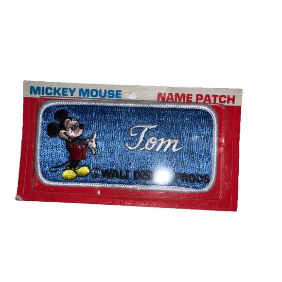 Unbranded Other - Vintage Mickey Mouse Name Jacket Patch Tom Walt Disney Productions Souvenir NIP